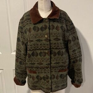 Woolrich southwestern pattern short blanket jacket L